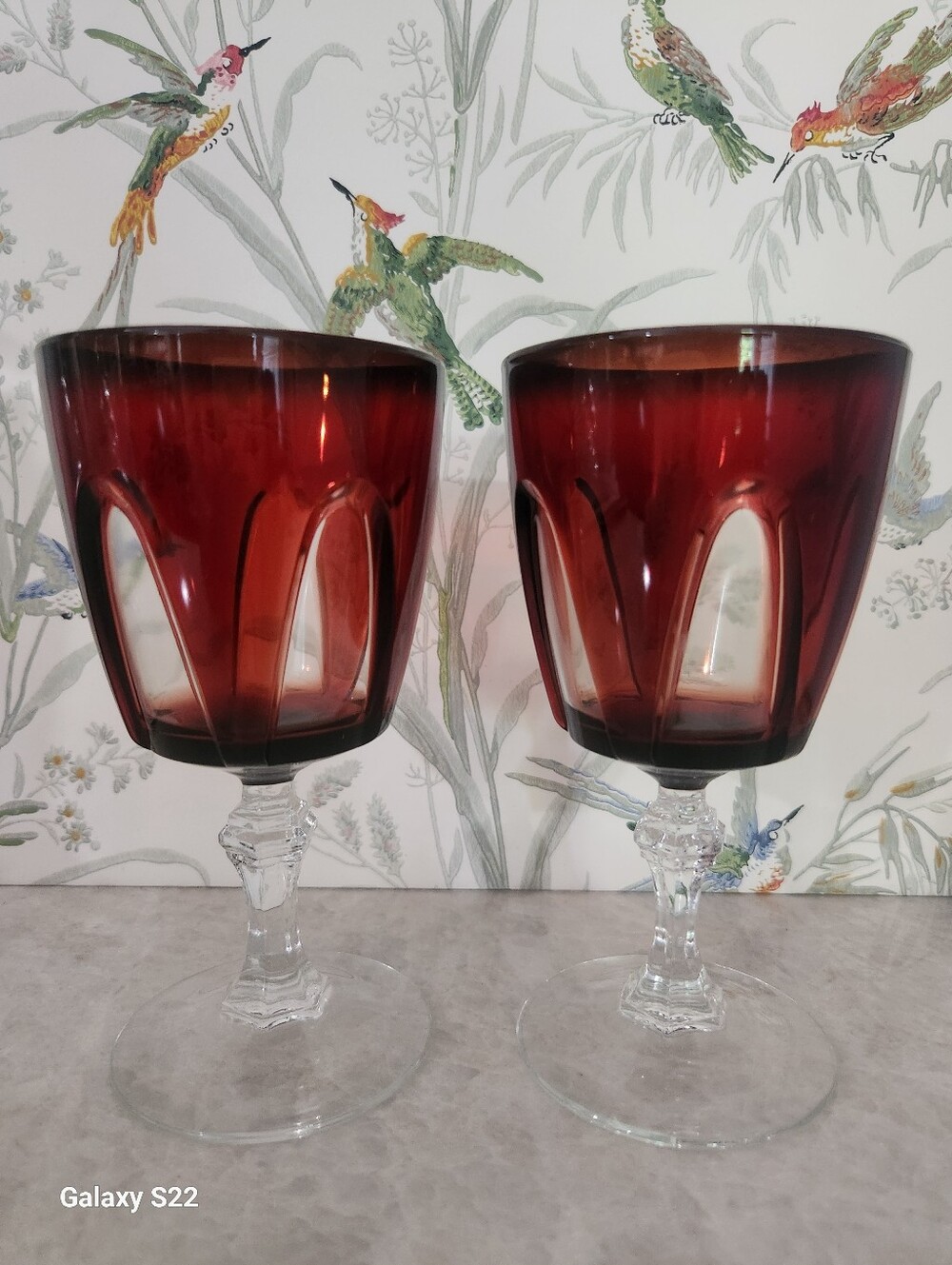 Cristal d' arques Ruby Red Crystal Goblets - Set of 2